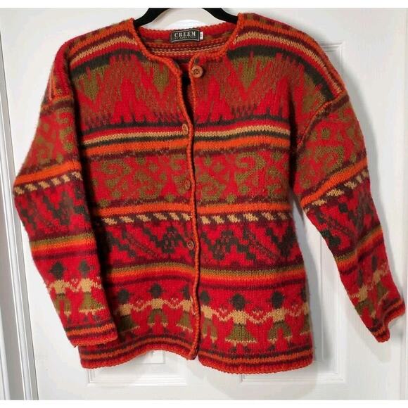 Adelsten Sweaters - CREEM by Aldesten Vintage 100% Shetland Wool Cardigan Women’s Size 40/MD